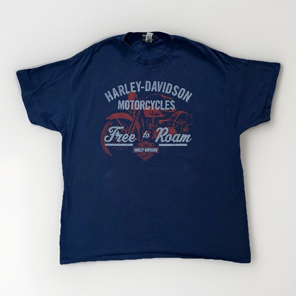 Harley Davidson Men’s T-Shirt Size XL Blue Beach House Shallots, North Carolina
